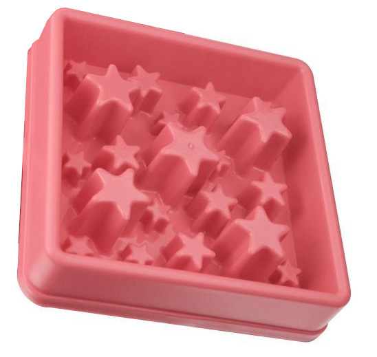 Eat Slow Live Longer slowfeeder Star 20,5 x 20,5 cm ružový