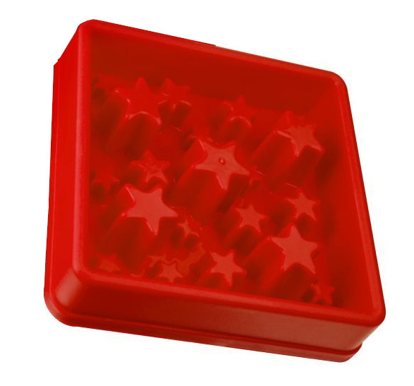 Eat Slow Live Longer slowfeeder Star 30 x 30 cm červený