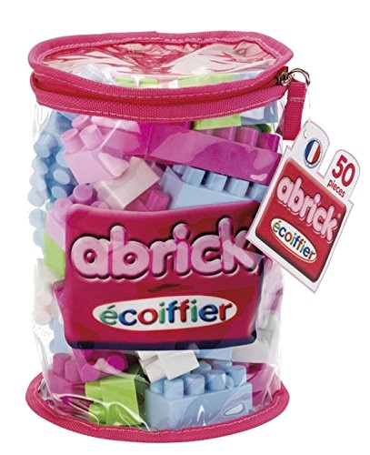 écoiffier abrick bouwblokken roze 50 delig