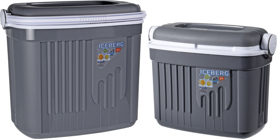 Cool box set grey 32L + 8L 2 pieces