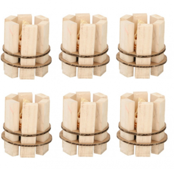 Non-Branded podpal 7,5 x 8 cm drevo číre 6 ks