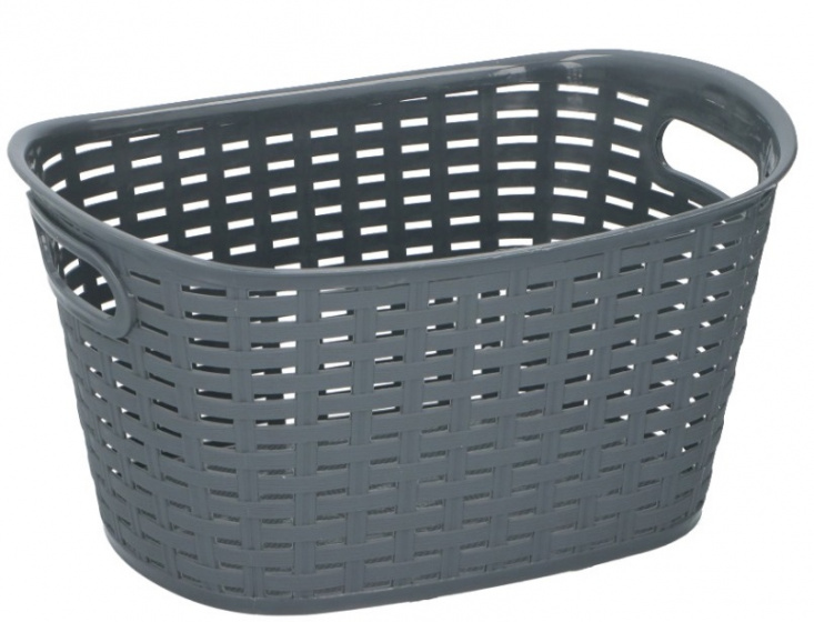 Non-Branded úložný košík čierny 35 cm