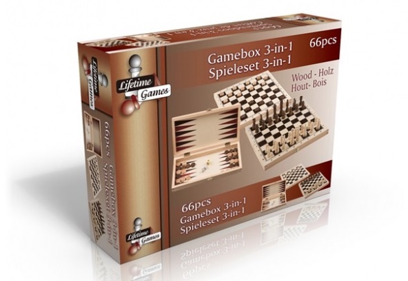 game box 29 x 14.5 x 4.5 cm wood brown