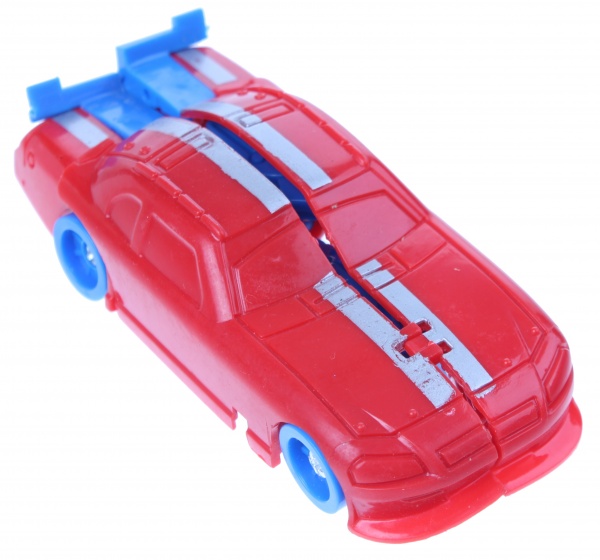 robot transformer car red / blue 10 cm