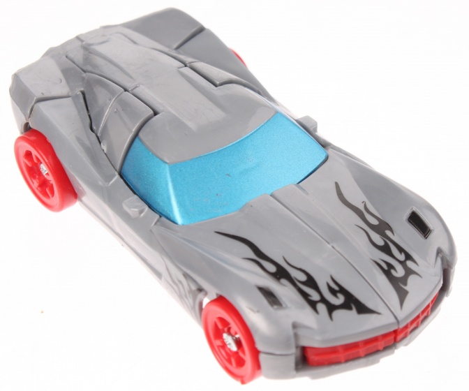 robot transformer car flame silver 10 cm