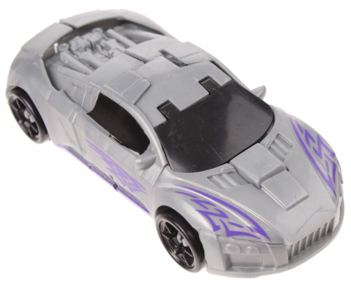 robot transformer car silver / purple 10 cm