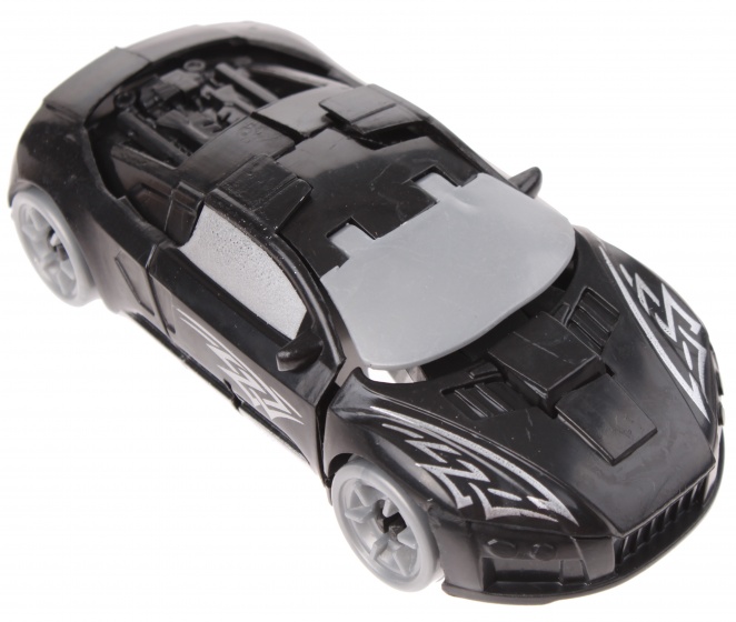 robot transformer car black 10 cm