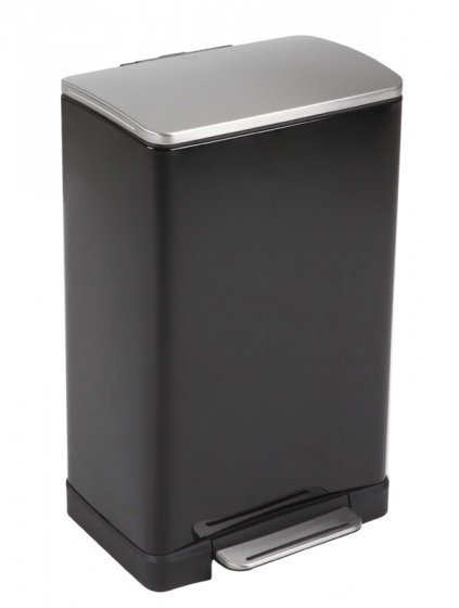 EKO pedaalemmer E Cube 40 liter RVS zwart EKO pedaalemmer E Cube 40 liter RVS zwart
