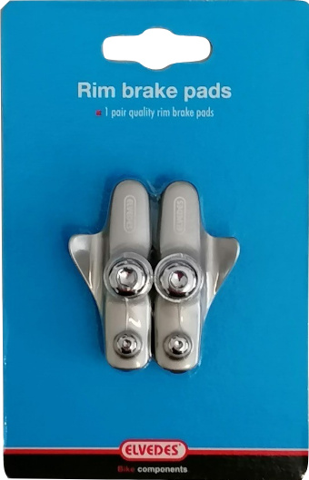 Elvedes remblokken shimano 55 mm aluminium zilver 2 stuks