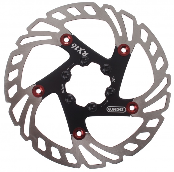 Elvedes remschijf 160 mm 6 gaats staal zilver/zwart
