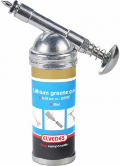 Elvedes vetspuit 80 ml staal zilver
