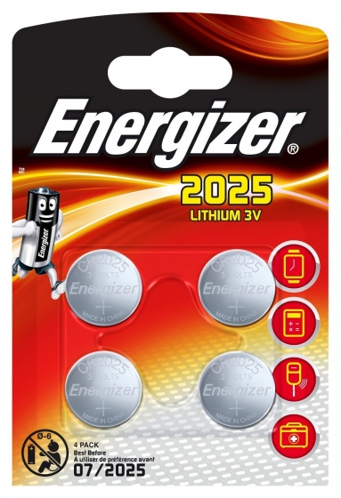 Energizer batéria gombíková Lithium 3V CR2025 4 kusy