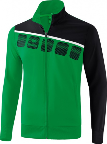 Erima prezentačná bunda 5-C junior polyester zelená/čierna veľkosť 152