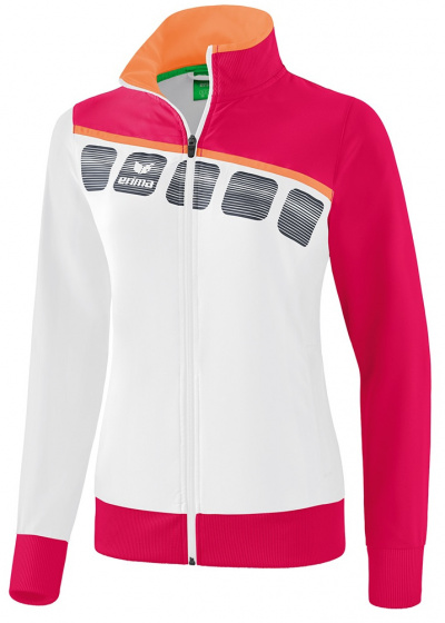 Erima prezentačná bunda 5-C junior polyester bielo/ružová veľkosť 140