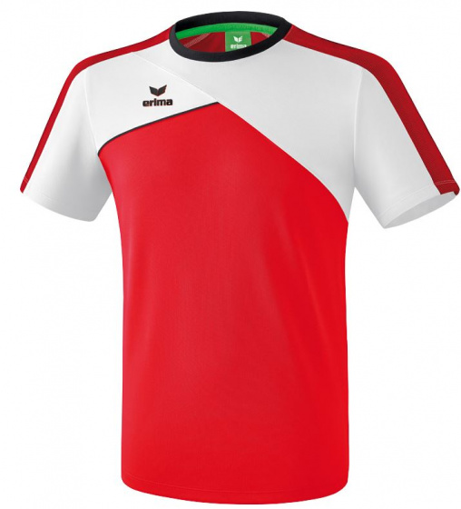 Erima športová košeľa Premium One 2.0 junior polyester červeno/biela veľkosť 128
