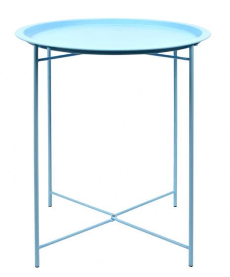 Esschert Design tuinbijzettafel 52,2 x 46 cm staal blauw Esschert Design tuinbijzettafel 52,2 x 46 cm staal blauw
