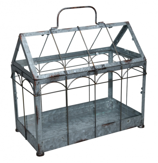 Esschert Design skleník 35,9 x 19 x 32,7 cm železo sivá