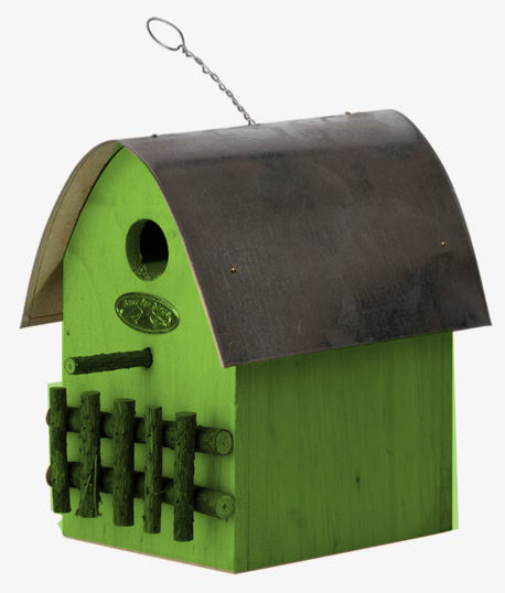 nesting box 22,2 x 15 x 20 cm wood green
