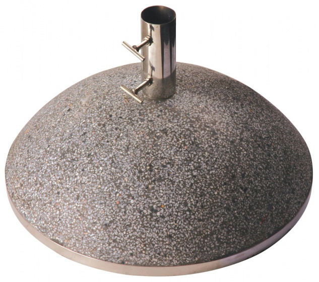 Esschert Design parasolvoet 50 cm graniet/RVS 44 kg grijs/zilver Esschert Design parasolvoet 50 cm graniet/RVS 44 kg grijs/zilver