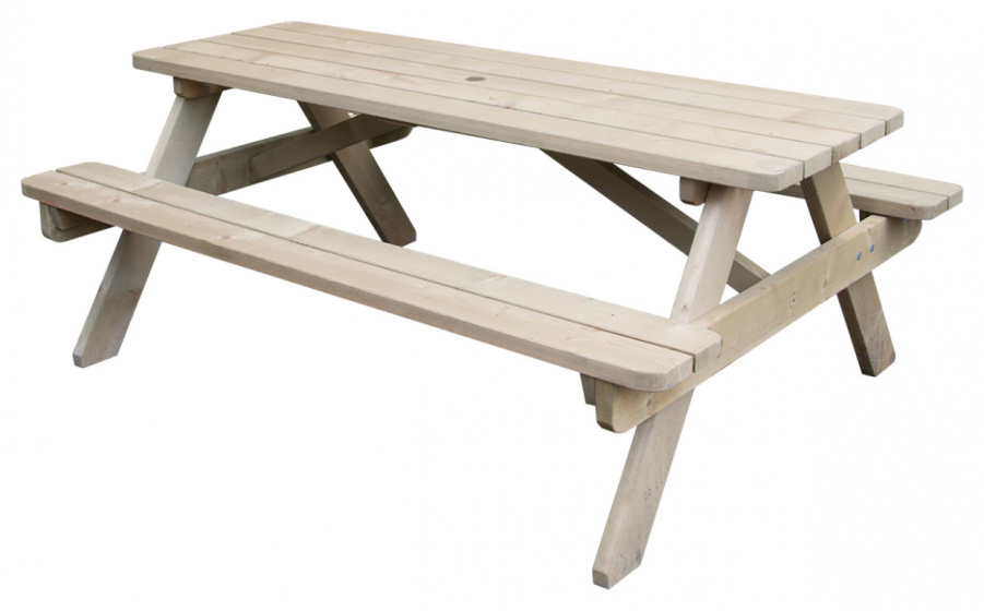 Esschert Design picknicktafel 151 x 180 x 69,8 cm hout naturel Esschert Design picknicktafel 151 x 180 x 69,8 cm hout naturel