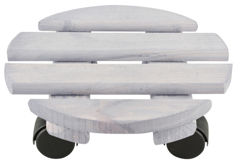 Esschert Design Vozík na rastliny 23,3 x 23 x 7,9 cm drevo biela