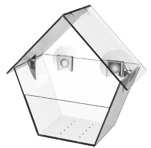 window feeder 15 x 15,2 cm PVC transparent