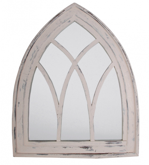 Esschert Design spiegel Gotisch 66 x 80 cm hout wit Esschert Design spiegel Gotisch 66 x 80 cm hout wit