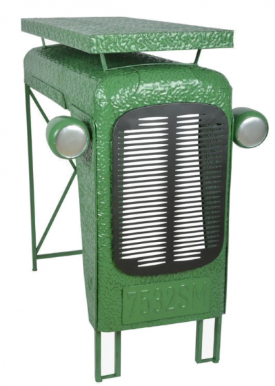 Esschert Design záhradný stôl traktor 67 x 100 x 104 oceľová zelená
