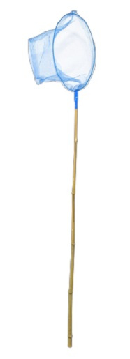 Esschert Design rybárska sieť Kids in the Garden 117 cm modrý bambus