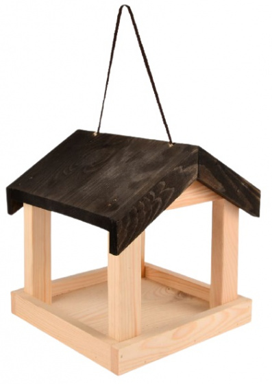 bird feeder 21,6 x 22,2 x 23,2 cm wood natural