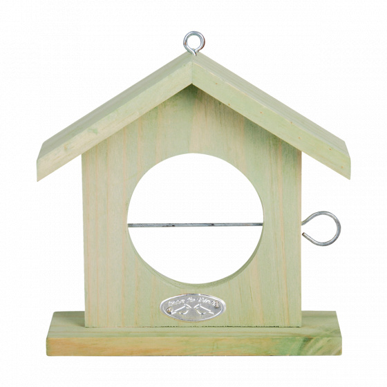 bird feeder Circle 20,2 x 19,3 cm wood natural