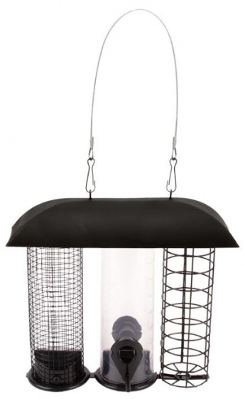 bird feeder Trio 23,8 x 25 cm steel black
