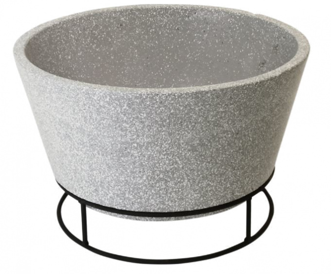 Esschert Design vuurschaal 47 x 47 x 29,3 cm keramiek betonlook Esschert Design vuurschaal 47 x 47 x 29,3 cm keramiek betonlook
