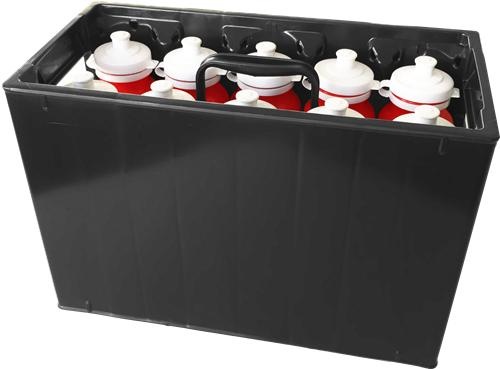 Bottle Crate for 10 bottles 40 x 19 x 27 cm black
