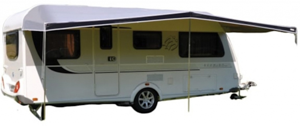 Eurotrail kombi markíza 611 x 240 cm polyester/PVC sivá