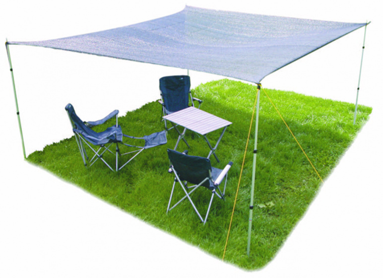 Eurotrail schaduwdoek Mesh 400 x 400 cm polyester grijs Eurotrail schaduwdoek Mesh 400 x 400 cm polyester grijs