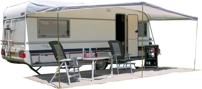 universal caravan awning 340 x 240 cm polyester grey
