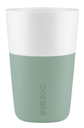 Eva Solo šálka Cafe Latte 360 ??ml porcelán mätová zelená/biela 2 kusy