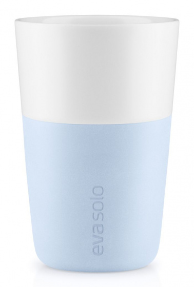Eva Solo šálka Cafe Latte 360 ??ml porcelán/silikónová svetlomodrá 2ks