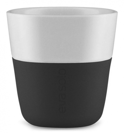 Eva Solo šálka Espresso 80 ml porcelán/silikónová čierna 2 kusy