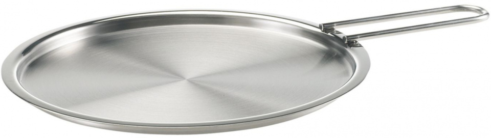 Eva Trio pannendeksel met handvat 16 cm RVS zilver Eva Trio pannendeksel met handvat 16 cm RVS zilver