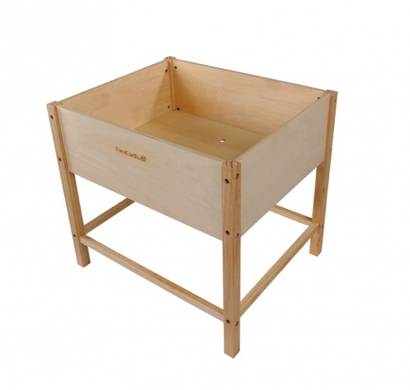 Everearth tuinier tafel hout blank vierkant 55 cm
