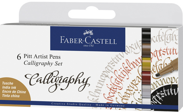 Faber Castell kaligrafické pero Pitt Artist C 2,5 mm hnedé 6 ks