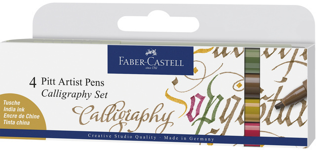 Faber Castell kaligrafické pero Pitt Artist C 2,5 mm zlaté 4 kusy