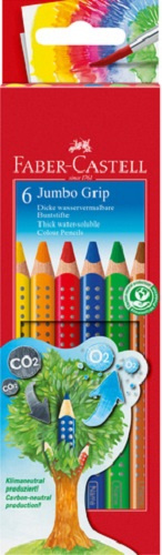 Faber Castell farebné ceruzky Jumbo Grip 17,5 cm drevo 6 ks