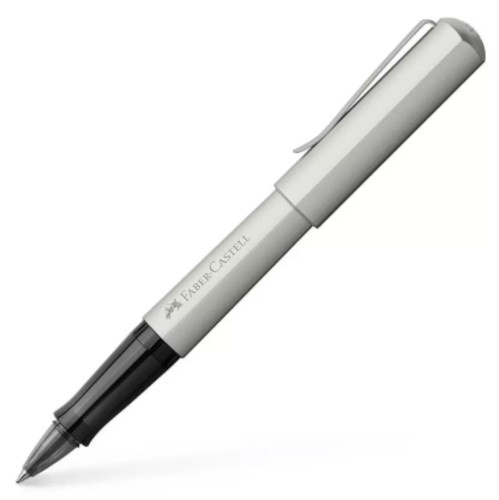Faber Castell rollerbalpen Hexo 16 cm aluminium/staal matzilver Faber Castell rollerbalpen Hexo 16 cm aluminium/staal matzilver