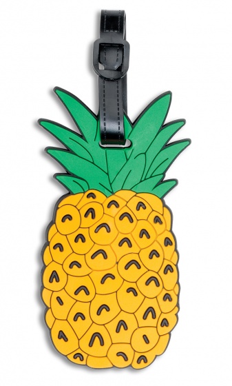 boot label Pineapple 11 x 7.5 cm yellow/green