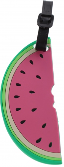 suitcase label Melon 11 x 7.5 cm green/pink