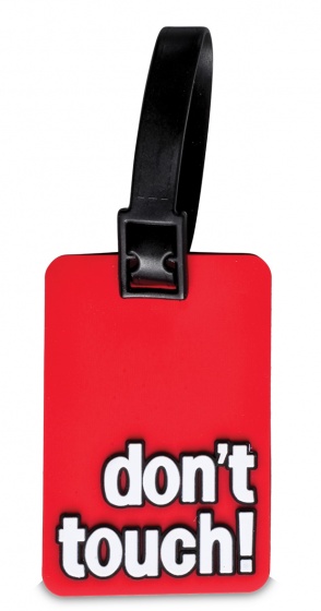suitcase labels do not touch! 7.5 x 5 cm red 2 pieces