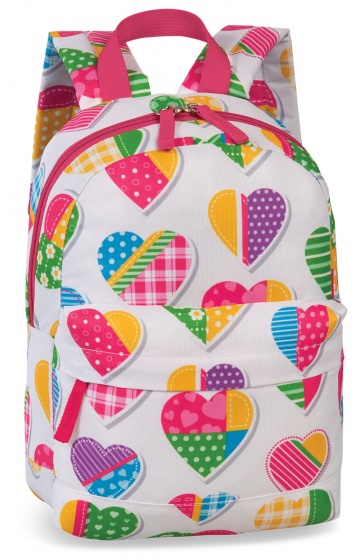 Fabrizio rugzak hartjes 5 liter wit/roze